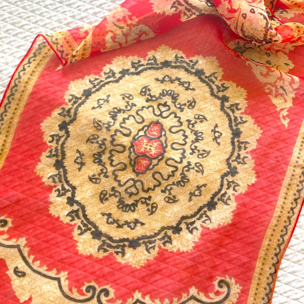 VINTAGE Chiffon scarf from the 1950s